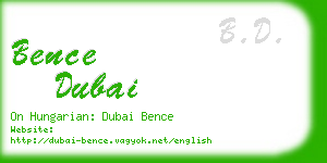 bence dubai business card